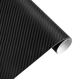 YFFSFDC 3D Carbon Sheet Length 60.9 inches (152 cm) Width 11.8 inches (30 cm) Rack Carbon Fiber Vinyl Car Wrap Film DIY Sticker Wrapping Film Interior Sticker From Interior Panel to Hood Heat Resistant Water Resistant Curved Back Groove
