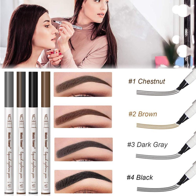 Waterproof Eyebrow Pencil, Tattoo Eyebrow Pen, Eyebrow Pencil Brush, Eyebrow