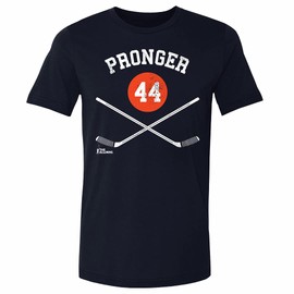 500 LEVEL Chris Pronger Shirt (Cotton, XXX-Large, True Navy) - Chris Pronger Edmonton 44 Sticks WHT
