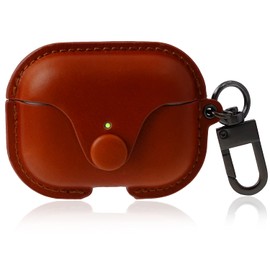 [JAC] AirPods Pro Case Cover, 1st / 2nd Generation, Air Pods Pro Case, Front LED Lamp Visible, High Quality, Genuine Leather, Cowhide Leather, Full Protection, Shock Resistant, Wireless Charging