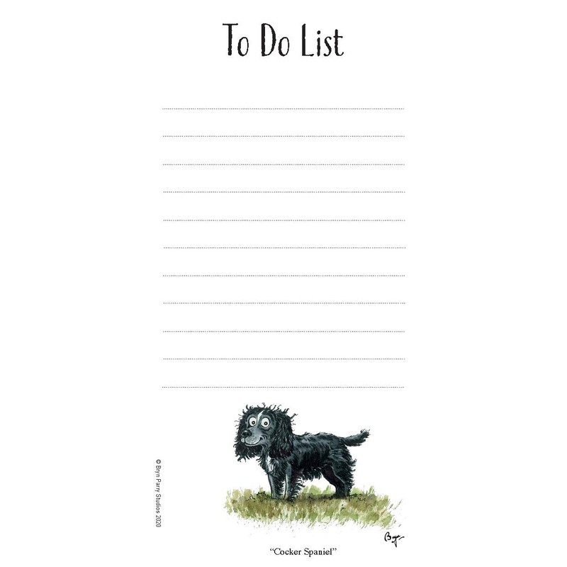 Bryn Parry To Do List Magnetic Notepad. Small Dogs