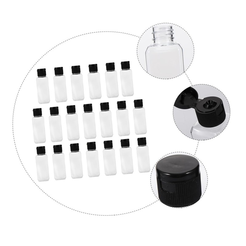 OHPHCALL 30pcs Clear Travel Bottles Refillable Lightweight Leak Containers for