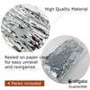 Allgala 4 Pack Silver Metalic Tinsel Party Photo Backdrop Curtain