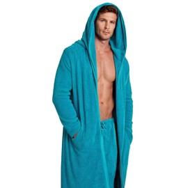 DiaryLook Hooded Bath Poncho with Zip, Quick-Drying Surf Poncho, Microfibre Towel for Beach/Swimming Pool, Changing Aid for Water Sports and Snorkelling, Men and Women, laughter green, M