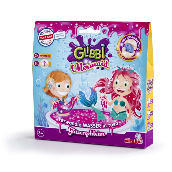 Simba Glibbi Mermaid 105953540 Bath Toy, Powder Turns Water into