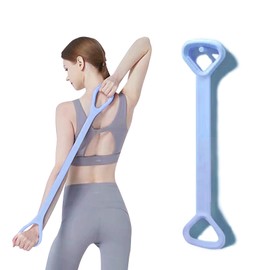 Figure 8 Resistance Band, Elastic Band, Stretch Bands, for Arm,Shoulder, Back,Leg Stretching, Upper Body Workout Equipment, Portable Home Office Elastic Ropes for Yoga, Pilates(Blue)