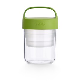 Lekue Jar to Go 2 Piece Travel Jar/Container 14 oz, Green