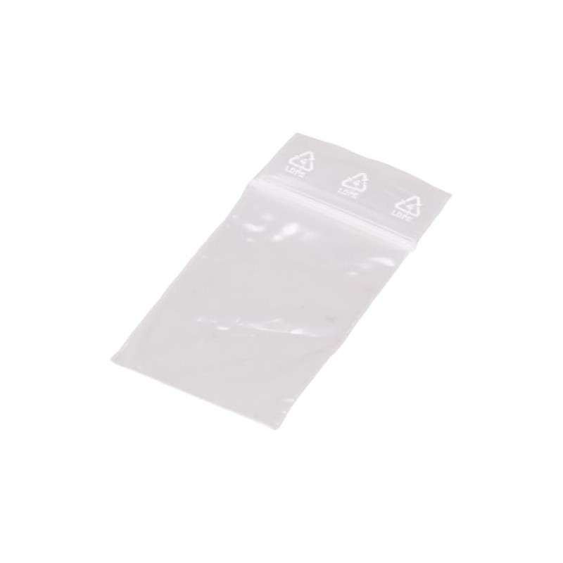 1000 x 50 my, 50 x 70 mm LDPE Clear