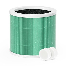 HY1800 True H13 HEPA Replacement Filter Compatible with Loytio/Honeyuan/AYAFATO/IOIOW and MORENTO HY1800 Air Cleaner Purifier,3-in-1 Filtration System,H13 True HEPA and Activcated Carbon, Green