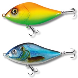 Robinson Fishing Lure for Large Predatory Fish - Jerkbait Wobbler, Spinning and Trolling, Three Depth Variations - Sniper (Blue & Parrot, 100 mm - 37 g - Floating)