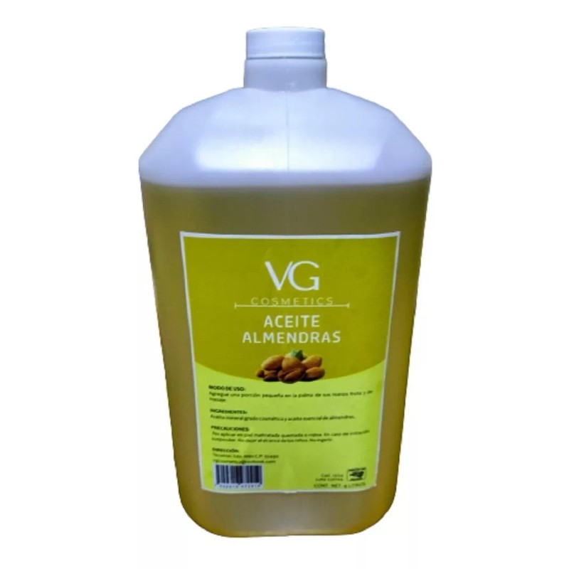 VGCOSMETICS Aceite Masajes Almendras Corporal Spa Profesional 4 Litros
