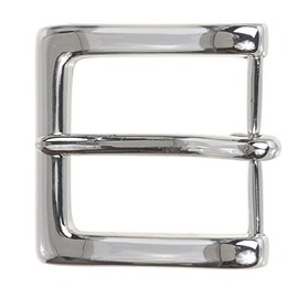 1 1/2" (38 mm) Nickel Free Single Prong Square Belt Buckle, Silver