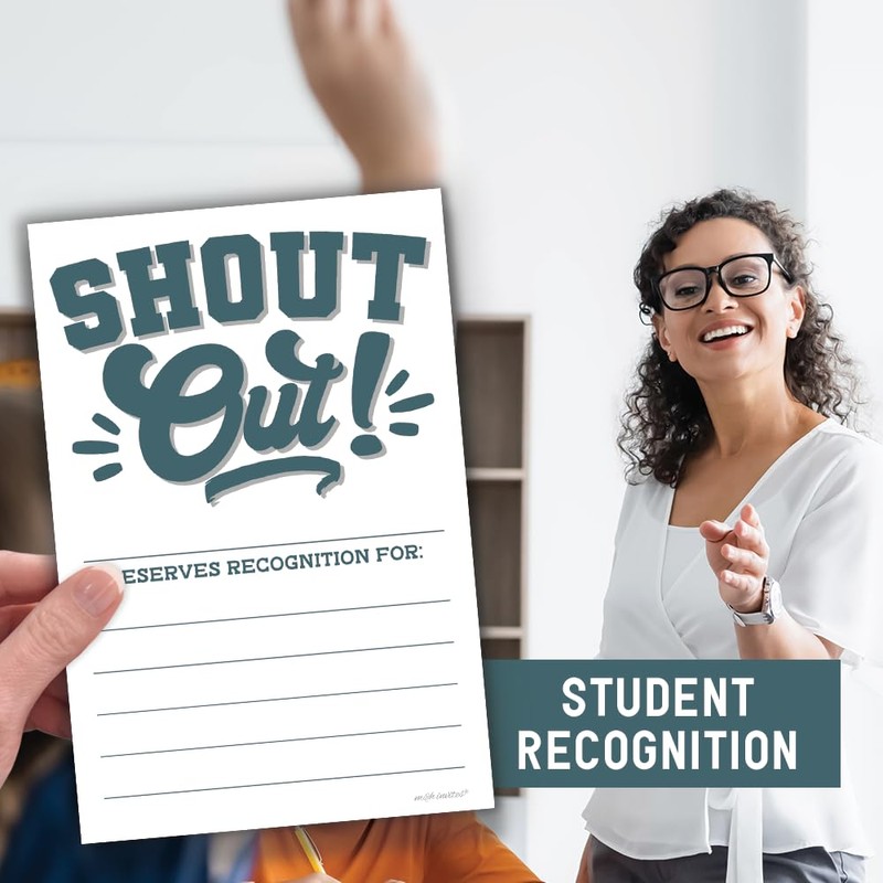 Shout Out Cards For Employees, Office Staff, and Students -