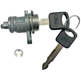 Cilindro de bloqueo de puerta delantera con 2 llaves 4R3Z-622191-AA para Ford Mustang 2005-2014 OEM