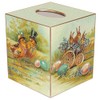 Easter Bunny and Chicks Paper Mache Tissue Box Cover