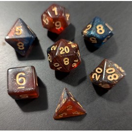 Blood & Sea 7 Dice Set Poly RPG DnD Dungeons Dragons AD&D Pathfinder d20