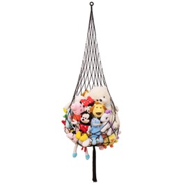 Ceiling Hanging Stuffed animal Net or Hammock Macrame Toy Hammock for Stuffed Animals Storage net Plush Toy Holder Corner Hanging Net Teddy Net for Boho Bedroom Playroom