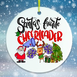 Sports Themed Christmas Ornaments - Santa’s Favorite Cheerleader Christmas Ornament