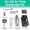 Modern Mixology Bartender Kit - 8-Piece Silver Cocktail Shaker Set