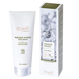 RoyeR Cosmetique Snail Mask - 30% Fresh Organic Snail Mucin - Snail Face Mask with Organic Sunflower Oil, Shea Butter and Vitamin E - Organic Snail Mucin Mask - 2.53 oz. Made In France