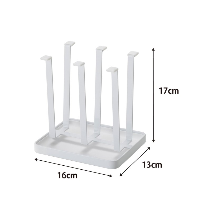 Yamazaki Home Glass Stand Tower Slim White 2847