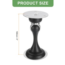 sourcing map Magnetic Door Stoppers, 2Pcs Stainless Steel Magnetic Door Stoppers for Bottom of Door, Tall Door Holder to Keep Door Open, Black