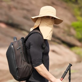 Sun Hats for Men Women Fishing Hat UPF 50+ Breathable Wide Brim Summer UV Protection Hat with Face Cover & Neck Flap