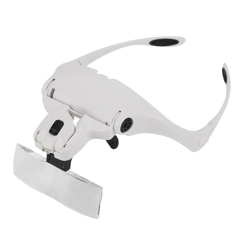 Hands Free Eyeglasses Bracket Magnifier with 5 Pcs Lenses Headband