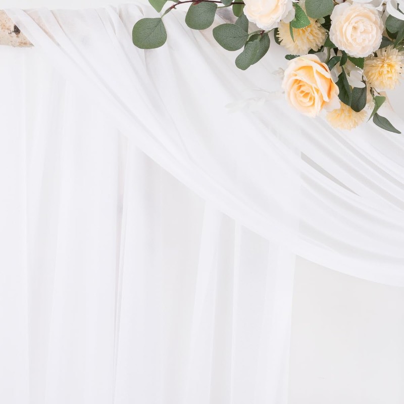 Socomi Wedding Arch Draping Fabric 29" x 20Ft 2 Panels