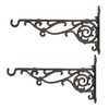 Sungmor Cast Iron Hanging Plant Bracket, 16.5" Large Outdoor Wall