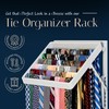 Tie and Scarf Organizer, TieMaster Battery-Free Organizer, Holds 60 Ties
