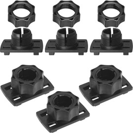 LUORNG 6 Sets Car Phone Holder Accessories Nut Nut with Four Buckles Accessories Universal Ball Adapter Fixing Ring 17mm EV Car Holder Screw Cap Swivel Base Accessories