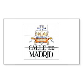 CafePress Calle De Madrid, Madrid Spain Sticker (Rectangul Rectangle Bumper Sticker Car Decal