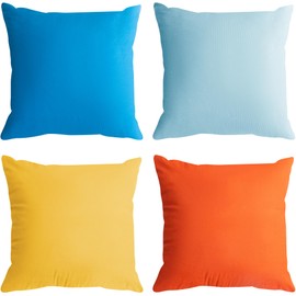 YUMYDG Set of 4 Cushion Covers 45 x 45cm Orange Yellow Blue Gradient color design pillow covers Make people's eyes bright adapt to Sofa Bedroom Car Home Decorative Square Cushion Cover 18x18 Inches