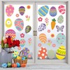 70 PCS Easter Window Cling Stickers, Cute Eggs Clings for
