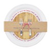 Mud Pie Cheese Plate And Board Set, White, Wood Board:
