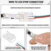 Flutesan 100 Pcs 3 Pin 10mm Solderless LED Light Strip