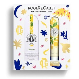 ROGER & GALLET | Citron Gift Set | 1 fl oz Wellbeing Fragrant Water | 1 oz Hand & Nail Cream | Limited Edition