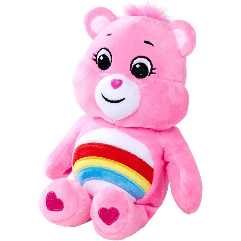 Simba 6305878014 - Glücksbärchi, Hurrabärchi, 23cm, Care Bears Plüschfigur, rosa