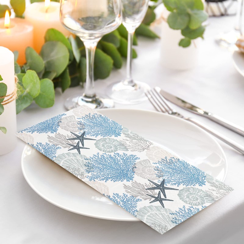 AnyDesign - Servilletas de papel desechables para invitados con estrellas