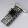 GLOTRENDS SA3116-C 16-Port PCIe X1 SATA Expansion Card with SATA