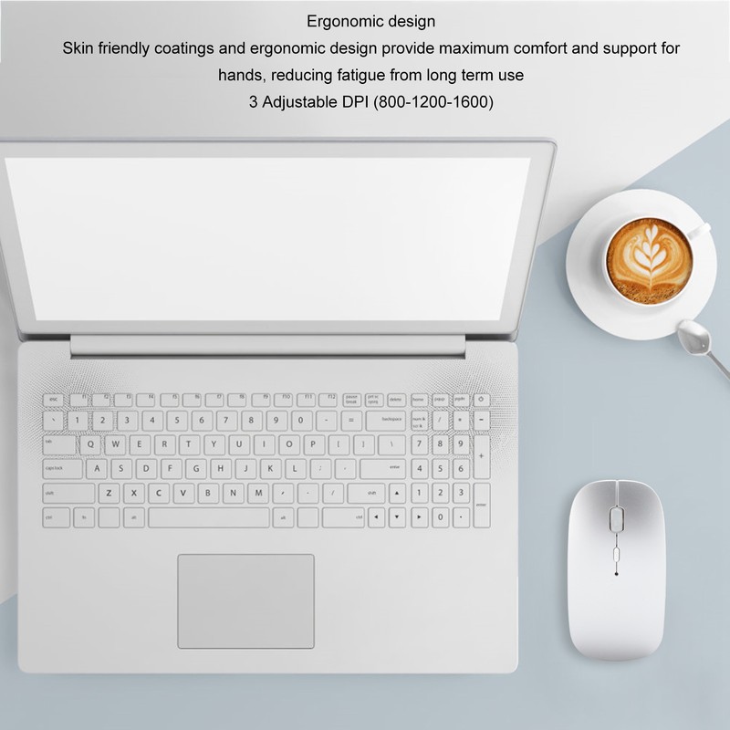 Wireless Mouse 2.4G Bluetooth Dual Mode Mouse 3 DPI Adjustable