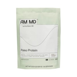 Amy Myers MD Paleo Protein Powder - Double Chocolate, 20 Servings - Collagen-Based Gut Function Support - Gluten-Free & Non-Dairy Protein Supplement
