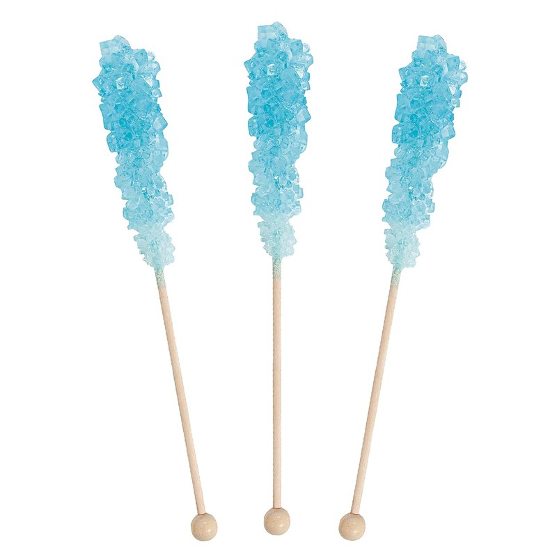Light Blue Rock Candy on a Stick (72 Pack) -