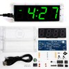 DIY Electronic Clock kit 4 Digital Tube Green LED time