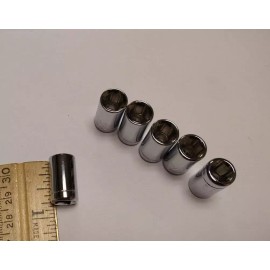 No Brand Socket Lot of 6 1/4" Drive 15/32" 6 Point Shallow