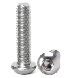 M3x20mm Button Head Hex Socket Cap Screws,Full Thread,304 Stainless Steel Bolts Screws 100pcs (M3x20mm)