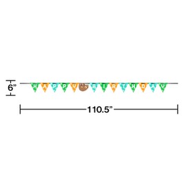 Creative Converting Sloth Party Happy Birthday Banner, 1 ct, mulit-color, 110.5"" x 6"""