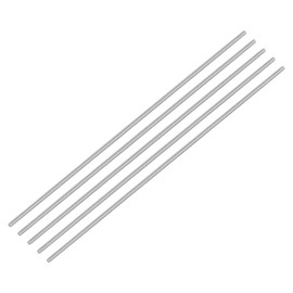 QUARKZMAN 5 Pieces Threaded Rods, M4 x 300 mm, 304 Stainless Steel, Threaded Rod with Metric Full Thread, M4-0.7 Thread Pitch for Furniture and Machine Assembly