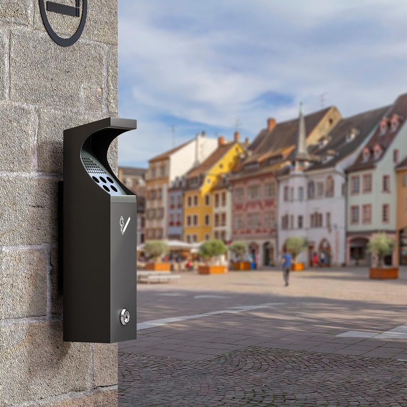 RDUIGT Steel Wall Mounted Trash Disposal Outdoor, Commercial Trash Can